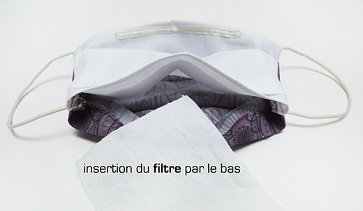 Masque Barrière COVID-19 Coton DIM AFNOR ADULTE (LOT 5 masques )